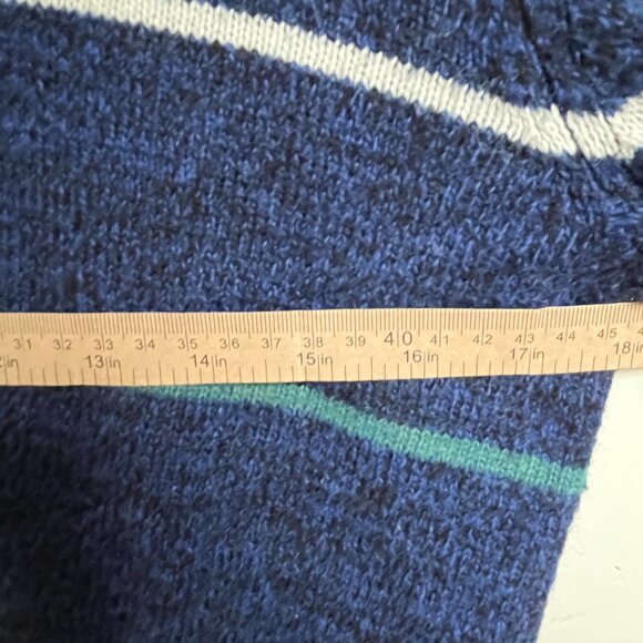 Hanlon Mills Blue Striped Crewneck Pullover - Picture 2 of 8